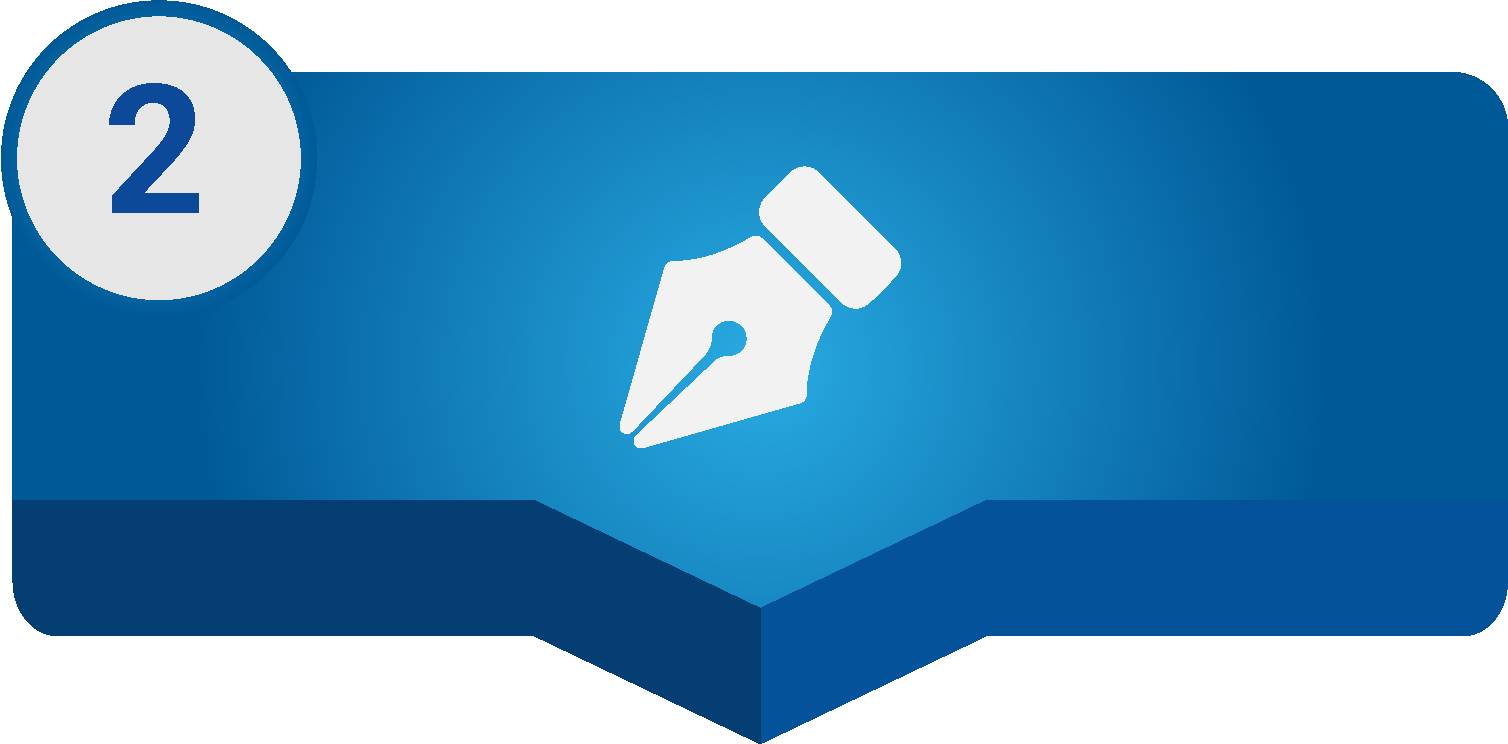 icon of a pen with the number 2